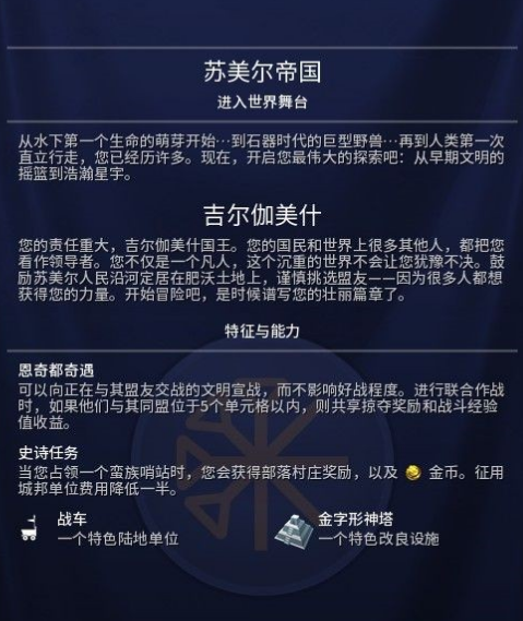 文明6苏美尔文明特性分析