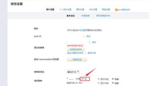 pixiv开启18模式